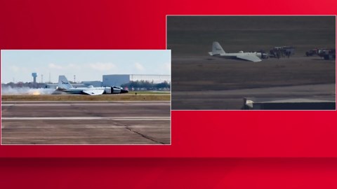 NASA aircraft makes belly landing at Houston's Ellington Airport