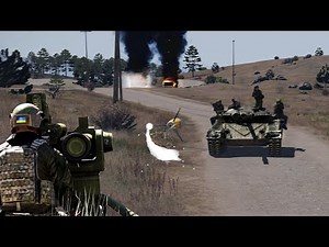 Enemy tanks being picked off in ambush | anti-tank operator in action | ARMA 3: Milsim