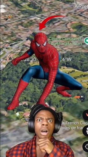 😶‍🌫️😱I Found Spider man is Real life on Google Earth and Google Maps #universalskt #shorts #earth
