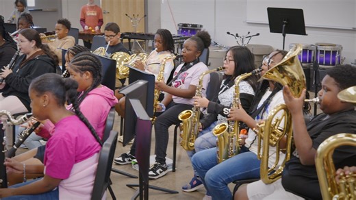 Meet last week's One Class at a Time grant recipient, Mr. William Poe, the Band Director at Hueytown Middle School.🍎✏ Learn more about Poe, how he plans to use the grant and how to nominate a hard working teacher here: https://bit.ly/3TRLUCN | CBS 42