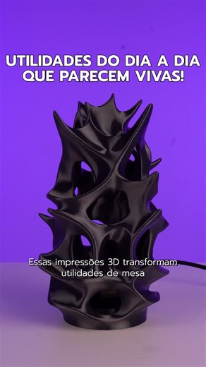 STLFLIX BR on Instagram: "Biomorph é uma coleção de utilidades de mesa em impressão 3D com visual bio-inspirado. Linhas afiadas e arcanas dão a cada peça um aspecto escultural sem perder a funcionalidade. Todos os arquivos de impressão estão disponíveis na STLFLIX."