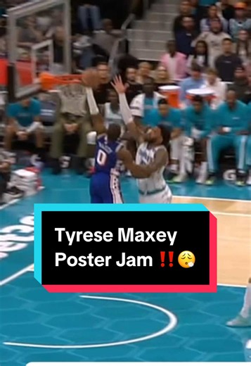 Tyrese Maxey took OFF for this poster jam 🤯 Watch @American Express NBA Tip-Off Tuesday Oct. 20 on NBC and Peacock! 📺 #NBA #basketball #TyreseMaxey #76ers #Sixers