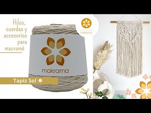 Tutorial macramé - tapiz de pared pasó a paso - makrama - tapiz sol decoración principiante