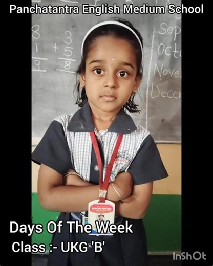 Pre Primary activity | UKG class activity | Days of the Week Activity | Oral activity | School