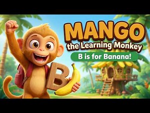 Mango the Learning Monkey 🐵 | Letter B Song — Banana, Bee, Butterfly & More!