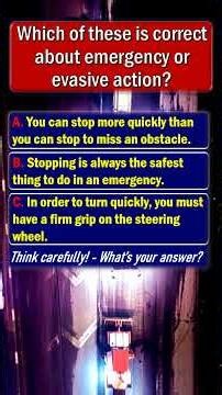 CDL Trick Question: Emergency/Evasive Action_Get It Right! #cdl #combination #GeneralKnowledge #Quiz