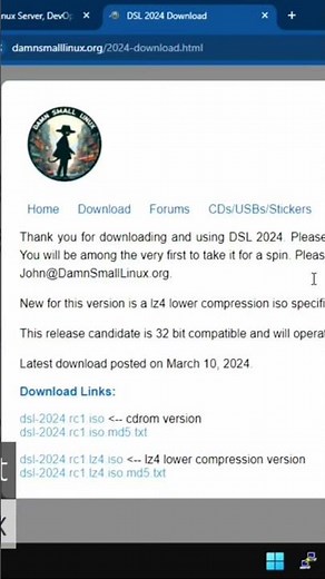 How to download Damn Small Linux 2024 #linuxdistro #linux #tech