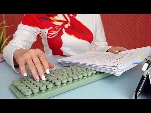ASMR Admin Work, Typing, Paperwork • Focus & Concentration • No Talking