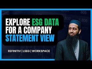 How to download ESG data for company |Statement View | Refinitiv Eikon Tutorial |Sustainable Finance