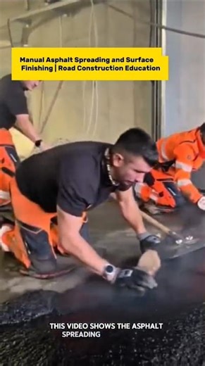 Manual Asphalt Spreading and Surface Finishing | Road Construction Education.