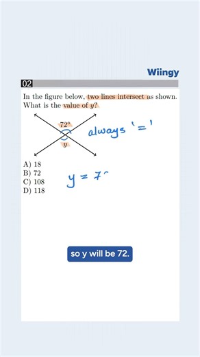 How to Solve Intersecting Lines Angle Problem! #shorts #satmath #satprep