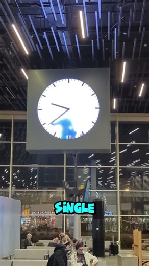 This Man Seems Trapped Inside an Airport Clock 😱⏰