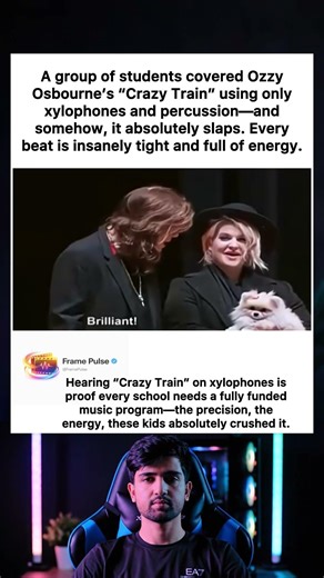 A group of students covered Ozzy Osbourne's "Crazy Train" using only xylophones