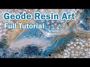 Geode on Canvas, EPODEX , LUXE, Mega Geode! Step by Step youtube tutorial, Glass Geode Art