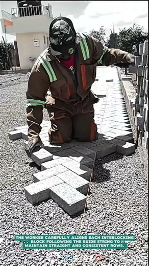 Laying Interlocking Paving Blocks by Hand – Satisfying Jobs and Machinery in the World