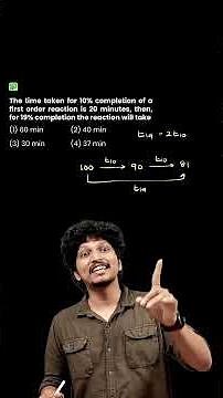 Chemical kinetics: First Order Reaction – One Simple Trick | Xylem JEE & KEAM 2026