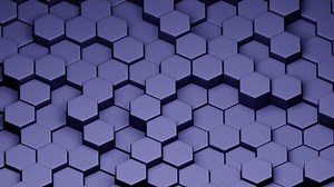 a 3d image of hexagonal cubes