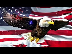 10 Hours American Bald Eagle Flag Waving July 4th Fireworks Military Bands Songs USA Patriotic Music