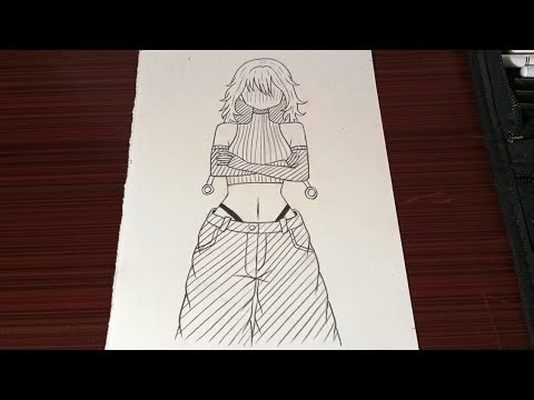 How to draw anime girl full body | how to draw a body | how to draw a girl