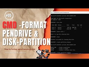 How to format #pendrive and #diskpartition using #cmd cmd sa kaisa pendrive ko forat kara #format
