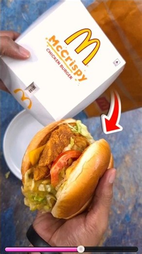 McDonalds Mc Crispy Chicken Deluxe Burger, Any Good ? #trend #shortvideo #ytshortsindia