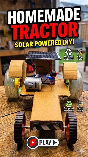 😮Homemade Solar Powered Tractor 🚜 |wait for last look| #shorts #experiment