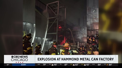 Explosion damages Hammond metal can factory