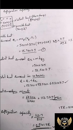 Cold storage Cooling capacity Calculation|| Sensible heat || Latent heat