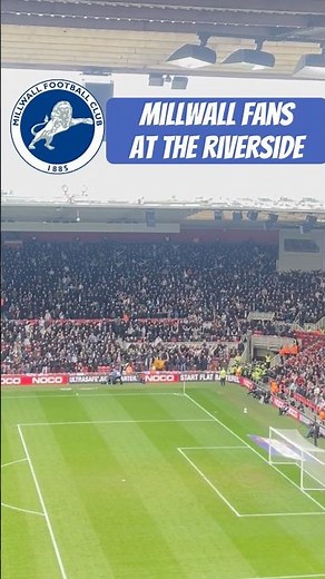 Millwall Away Fans at The Riverside Stadium | Middlesbrough 1-2 Millwall
