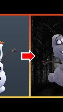 Frozen Characters Turn Into Zombies - Creepy Cartoon| Makeup For Halloween Ideas