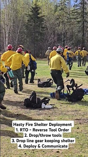 Hasty Fire Shelter Deployment Practice - Intermediate Academy Alaska 2024 #wildlandfiretraining