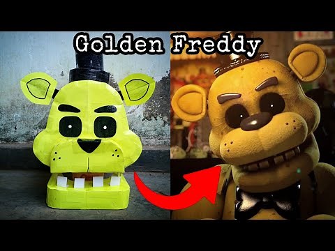 How To Make Golden Freddy Mask With Cardboard Easy DIY Tutorial No Paint Needed