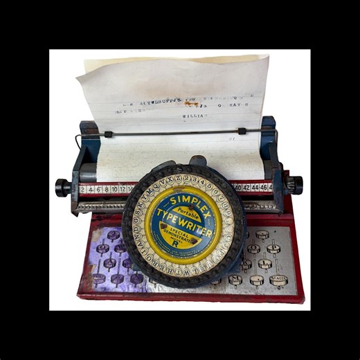 Vintage Simplex Toy Typewriter: Model R Tin Litho Portable Typing Demonstration Kid’s Toy With Box - Etsy