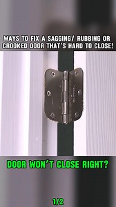 3 Ways to Fix a Sagging_ Rubbing or Crooked Door That's Hard to Close! #doors #remodel #door #DIY#diyprojects#hometips#easyfix#tips#doityourself#homerepair#fyp #contractor | Luisacarla 628