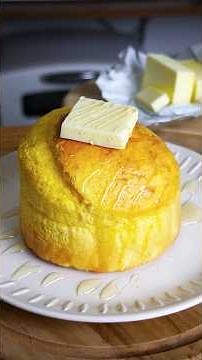材料4つ！フライパンで焼かない！スフレパンケーキ作り方！#簡単レシピ