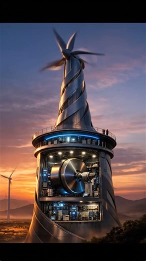 Quantum Flywheel Wind Tower 🌀⚙️ | Kid Nebula & Aurora Gold Energy Grid | Aurora-7