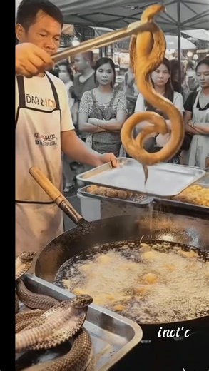 A unique scene at a traditional market a vendor preparing extreme cuisine that draws the attention of many visitors #TraditionalMarket #StreetFoodExperience #ExoticCuisine #CulturalJourney #LocalFlavor #reels | Inot Counter Attack