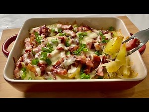 The perfect recipe for a quick dinner: Baked Bacon and Cheese Potatoes!