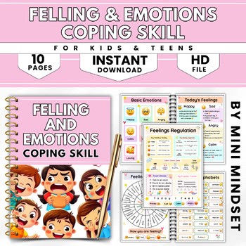 Emotional Regulation & Coping Skills Worksheets | SEL Processing Emotions Tool