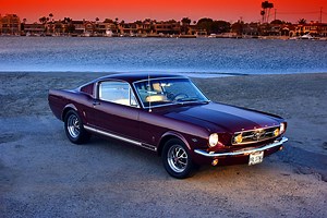Fantastic Vintage Burgundy 1966 Ford Mustang Fastback