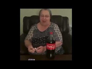Old Lady puts mentos in coke
