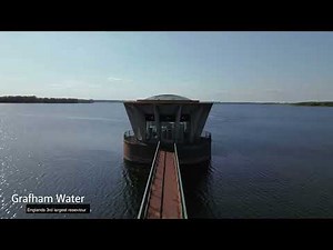 Grafham Water Explored: Aerial Drone Footage of Aeration Tower, Solar Panels, and Catamaran