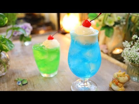 クリームソーダの作り方・簡単レシピ【おうちカフェ】レトロ喫茶 かき氷シロップ｜Coris cooking