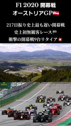 F1 2020 開幕戦 オーストリアGPの詳細