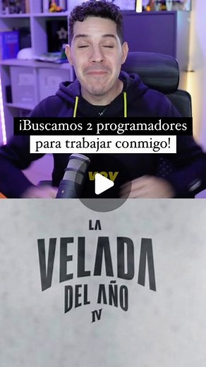 midudev • Miguel Ángel Durán on Instagram: "¡Vamos a desarrollar la WEB OFICIAL de LA VELADA IV! El evento del año que creado por Ibai. ✓ En directo ✓ De código abierto ✓ ¡Contrataremos a 2 personas! Para ver la oferta de trabajo entra a: → midu.link/velada - No se requiere experiencia previa - ¡Que sepa de HTML, CSS y JavaScript! - Tiempo parcial de 2 semanas - Sueldo neto de 1200€ Apúntate a la oferta de trabajo... aunque podrás participar en el código del proyecto sin necesidad de ser contrat