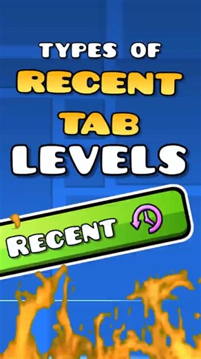 Types of Recent Tab levels in Geometry Dash!... #geometrydash