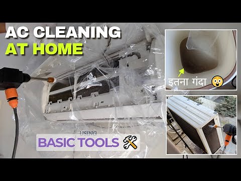 How to Service Split AC at Home with Pressure Washer | AC Deep Cleaning at Home 🫧 ✨