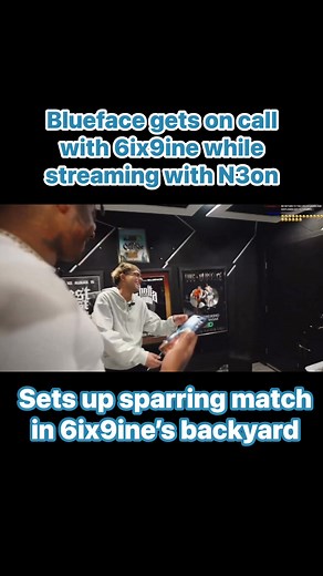 112K views · 716 reactions | Blueface FaceTimed 6ix9ine on N3on’s stream and made plans for a boxing match with him after both of their probations are lifted #blueface #6ix9ine #n3on #kick #twitch #stream #rap #hiphop | Mumble Rappers Anonymous | Facebook