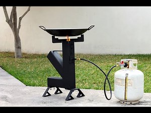 Estufa Cohete Híbrida Hunter & Weston. Madera / Gas