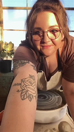 Getting back in the studio after holiday break went like... #pottery #clay #oddlysatisfying #potteryvids #potteryvideos